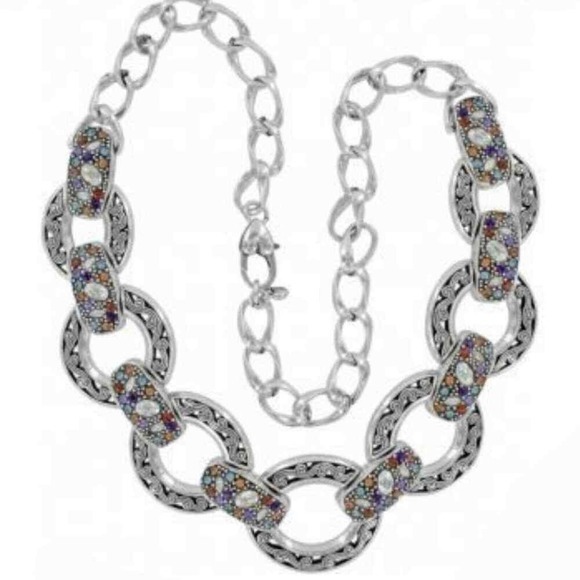 Brighton Jewelry - Brighton crystal voyage Chunky link Crystal Pave‎ Jeweled Necklace New